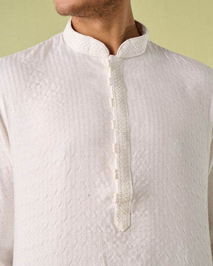 Diwas Men Elegance Aesthetics White Kurta Pajama