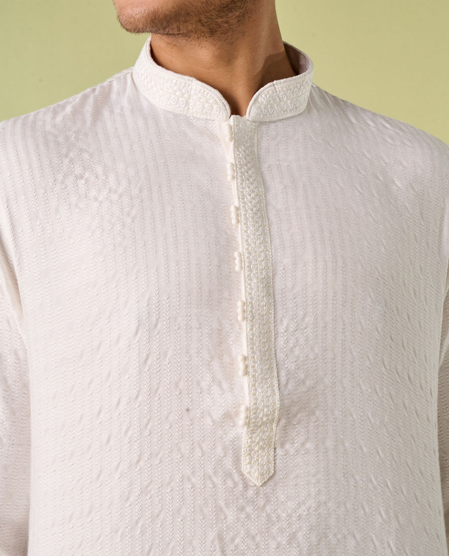 Diwas Men Elegance Aesthetics White Kurta Pajama