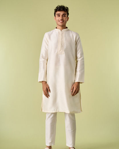 Diwas Men Cream Elegance Kurta Pajama