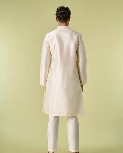 Diwas Men Cream Elegance Kurta Pajama