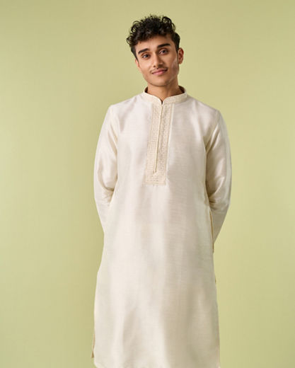 Diwas Men Cream Elegance Kurta Pajama