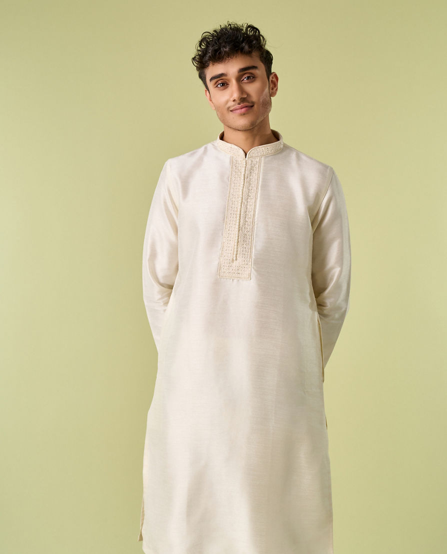 Diwas Men Cream Elegance Kurta Pajama