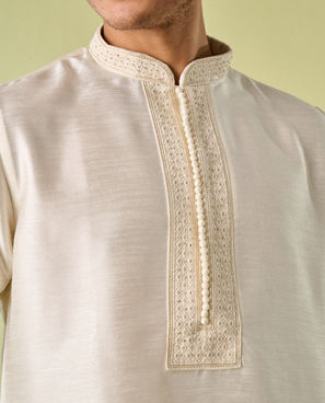 Diwas Men Cream Elegance Kurta Pajama