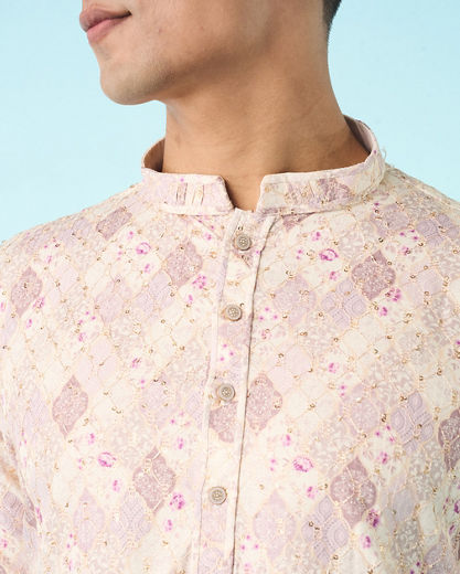 Diwas Men Lilac Exquisite Kurta Pajama