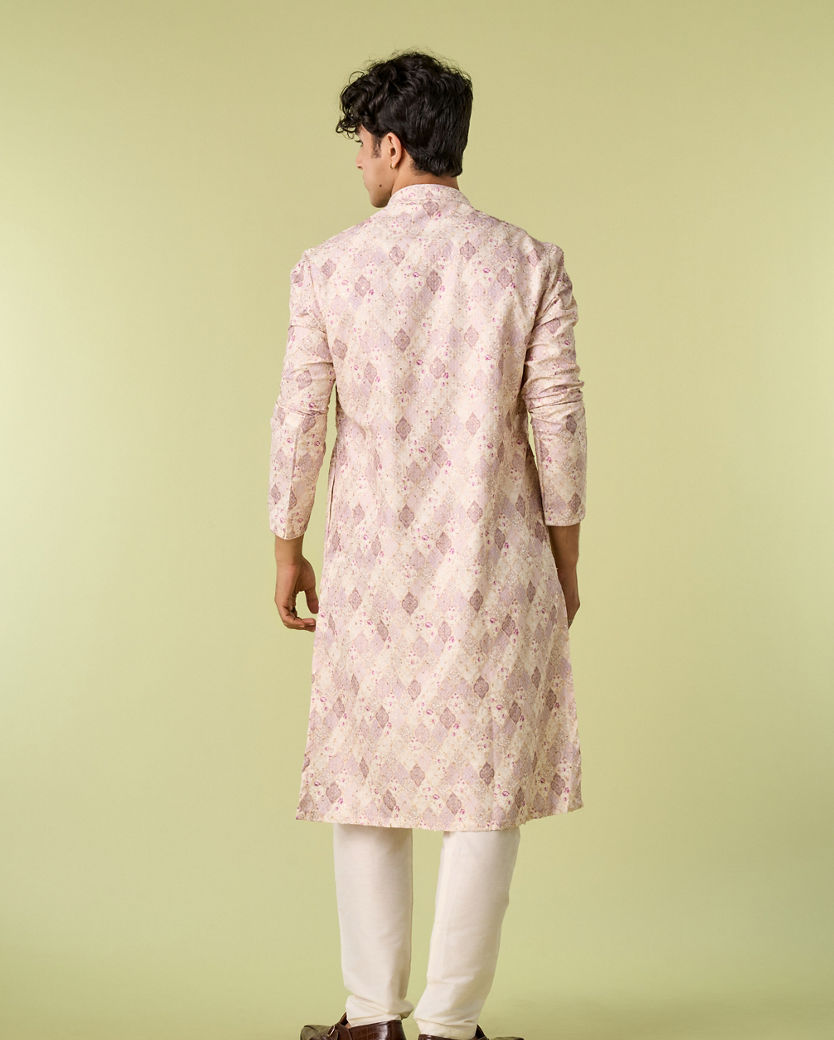Diwas Men Lilac Exquisite Kurta Pajama