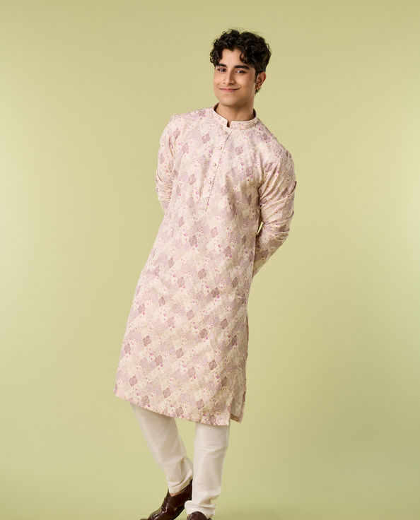 Diwas Men Lilac Exquisite Kurta Pajama