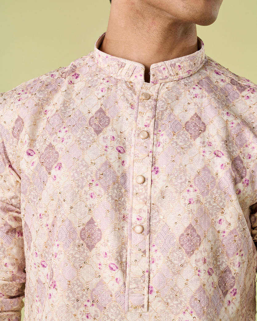 Diwas Men Lilac Exquisite Kurta Pajama