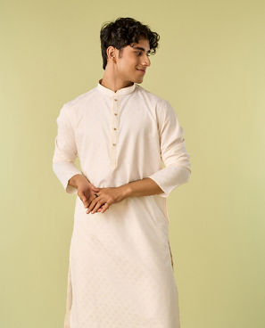 Diwas Men Warm White Elegance Kurta Pajama