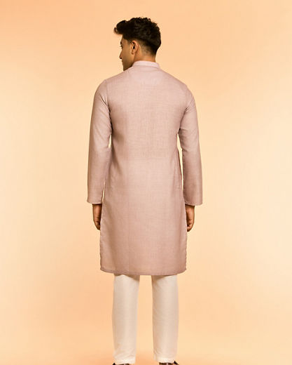 Diwas Men Artistic Floral Kurta in Blended Cotton