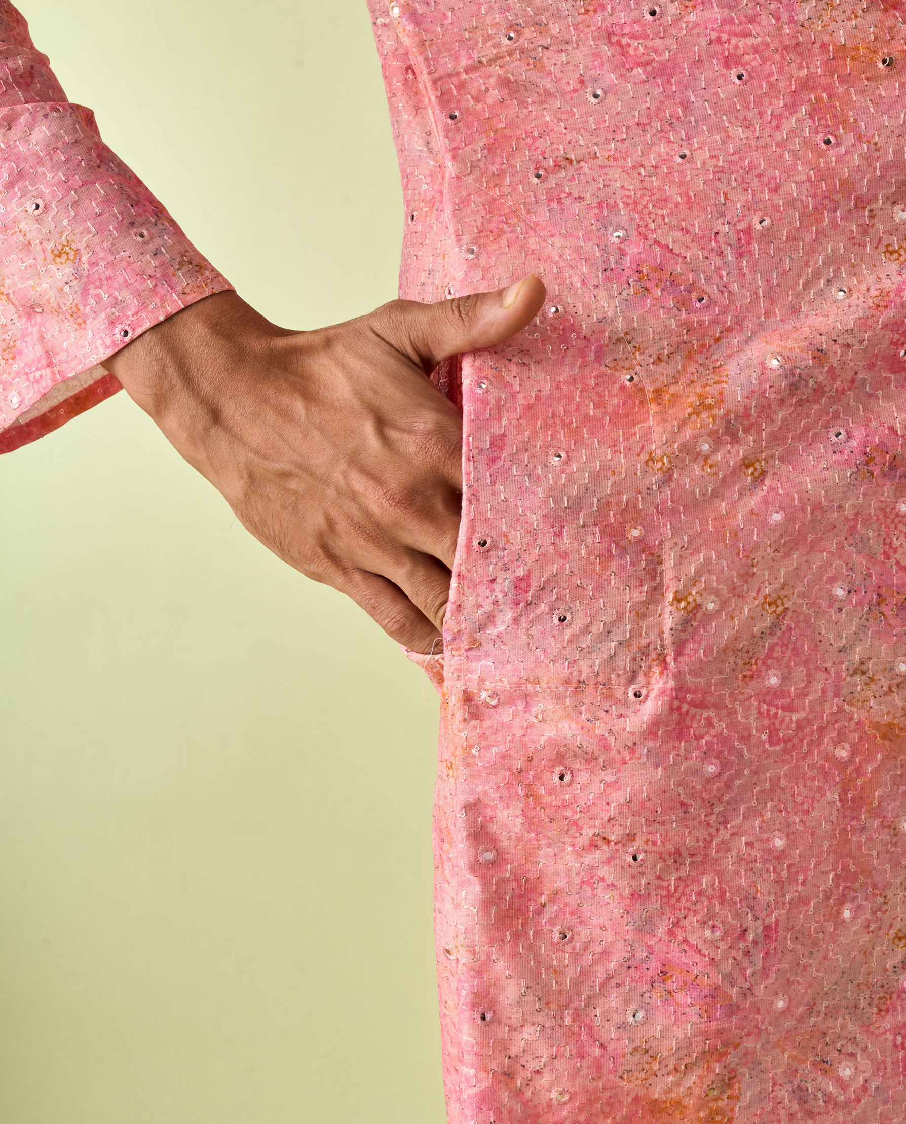 Diwas Men Peachy Pink Elegance Kurta Pajama