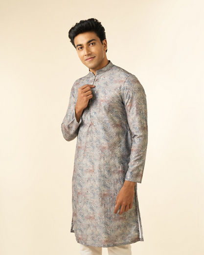 Diwas Men Green Printed Fancy Kurta Pajama