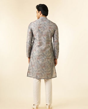 Diwas Men Green Printed Fancy Kurta Pajama