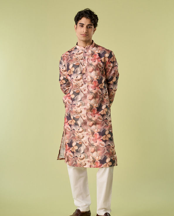 Diwas Men Regal Brown Kurta Pajama