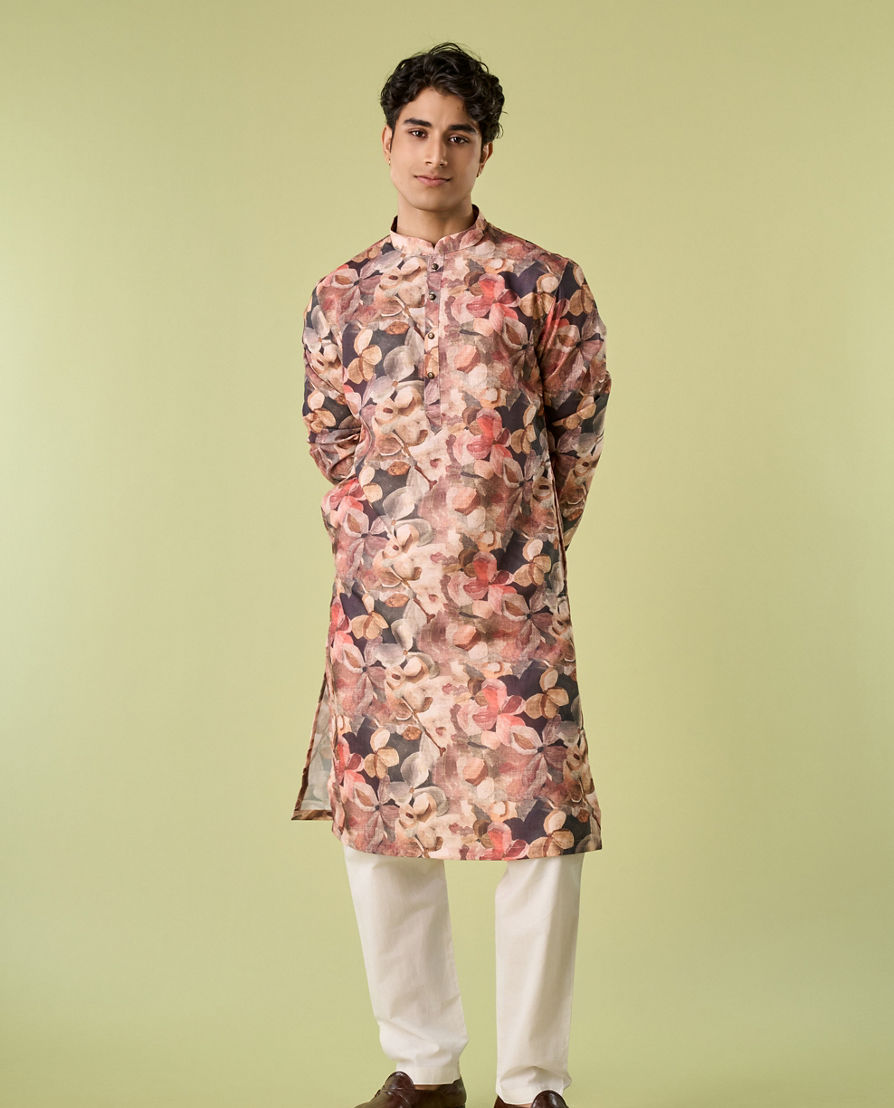Diwas Men Regal Brown Kurta Pajama