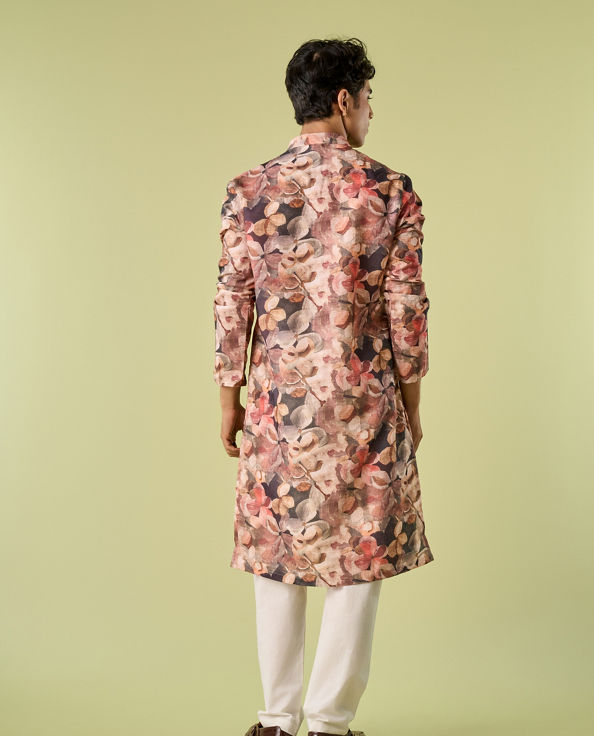 Diwas Men Regal Brown Kurta Pajama