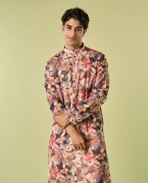 Diwas Men Regal Brown Kurta Pajama