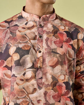 Diwas Men Regal Brown Kurta Pajama