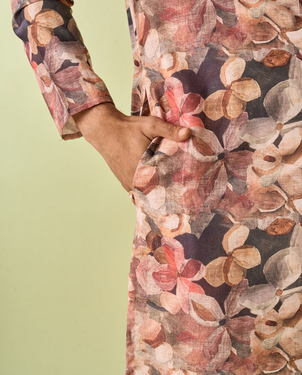 Diwas Men Regal Brown Kurta Pajama