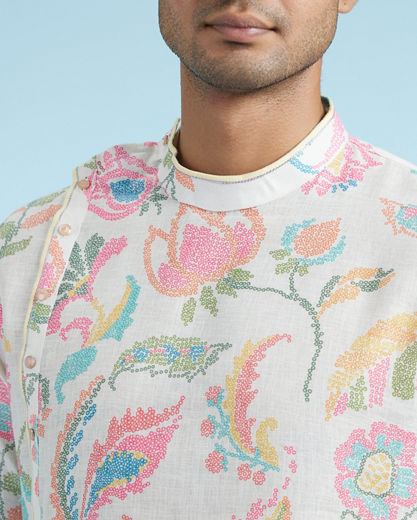 Diwas Men Cream Enchantment Kurta Pajama