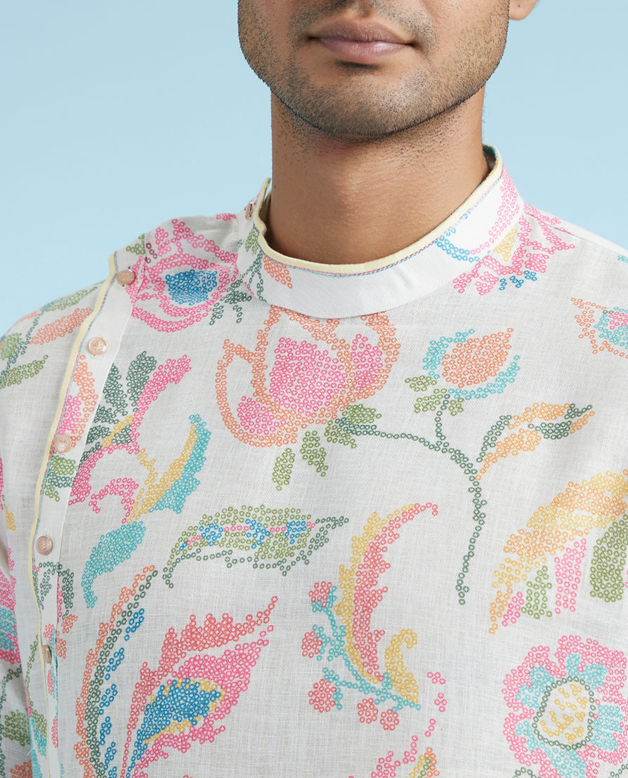 Diwas Men Cream Enchantment Kurta Pajama