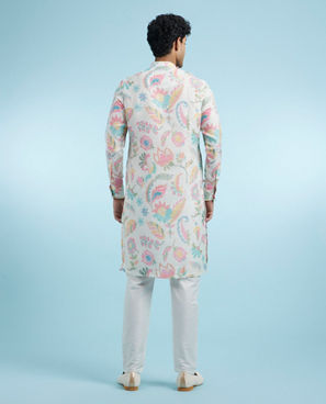 Diwas Men Cream Enchantment Kurta Pajama