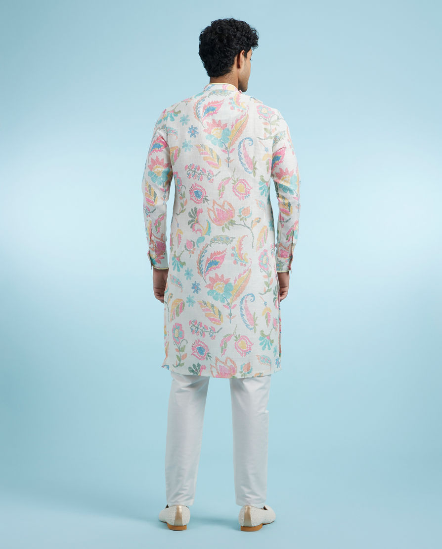 Diwas Men Cream Enchantment Kurta Pajama