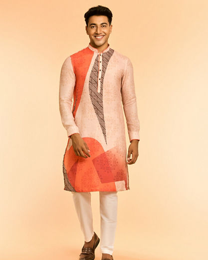 Diwas Men Beige Elegance Kurta Pajama
