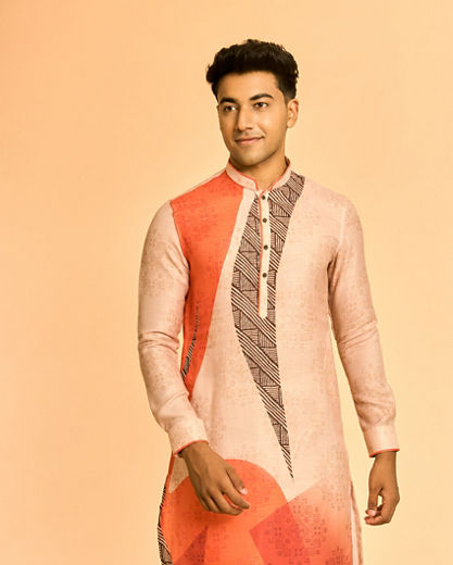 Diwas Men Beige Elegance Kurta Pajama