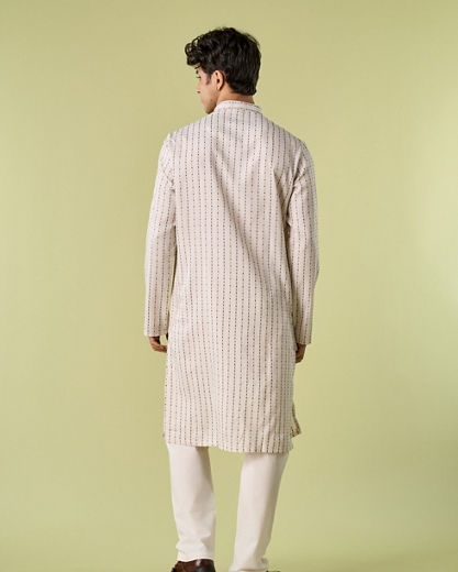 Diwas Men Cream Regal Kurta Pajama Set