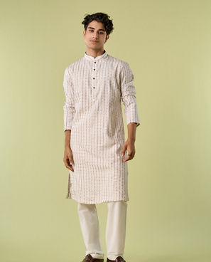 Diwas Men Cream Regal Kurta Pajama Set