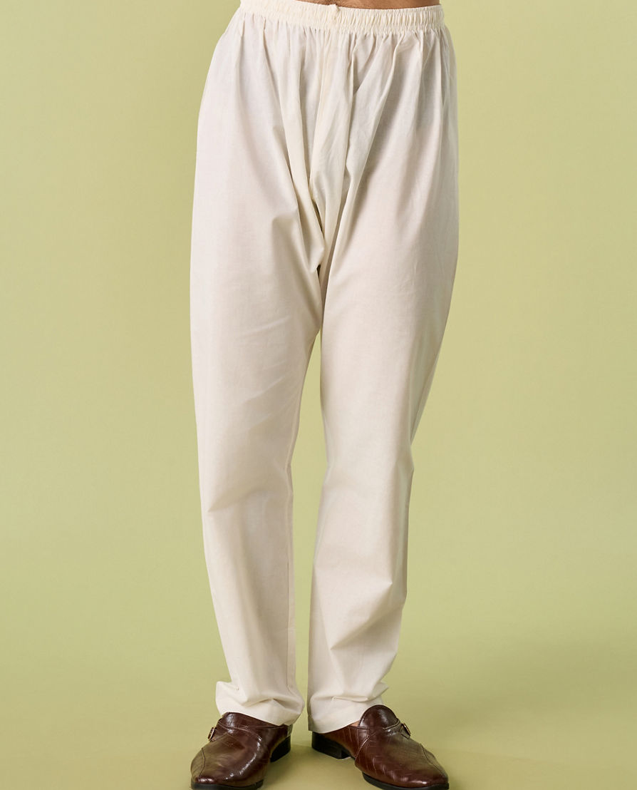 Diwas Men Cream Regal Kurta Pajama Set