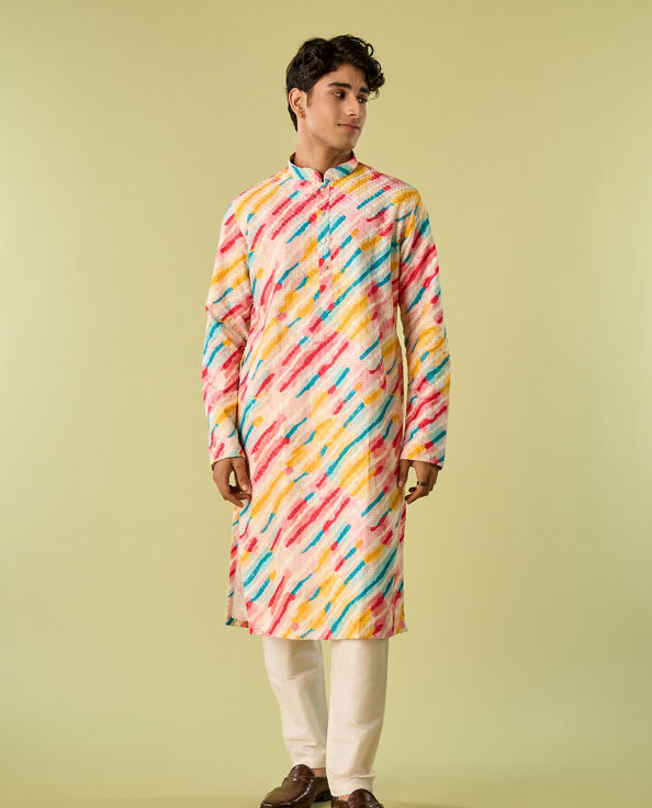 Diwas Men White Elegance Kurta Pajama