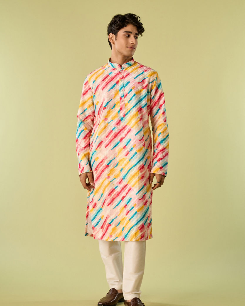 Diwas Men White Elegance Kurta Pajama