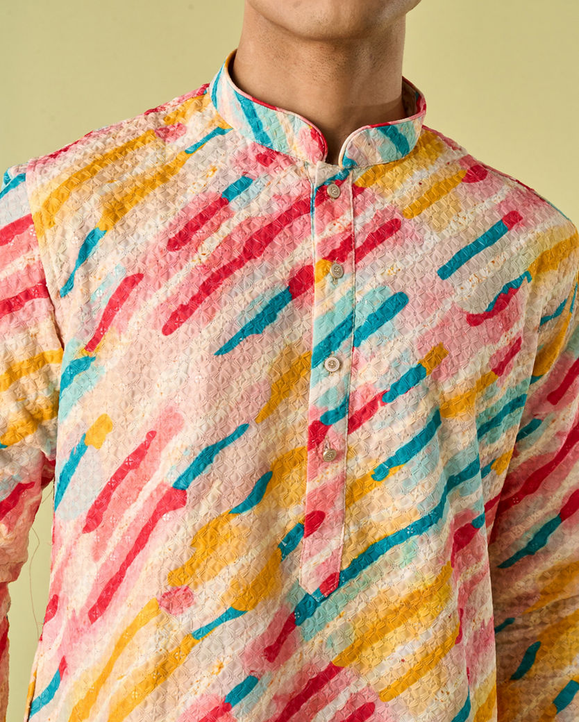 Diwas Men White Elegance Kurta Pajama