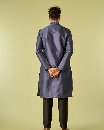 Diwas Men Elegant Dark Blue Kurta Pajama
