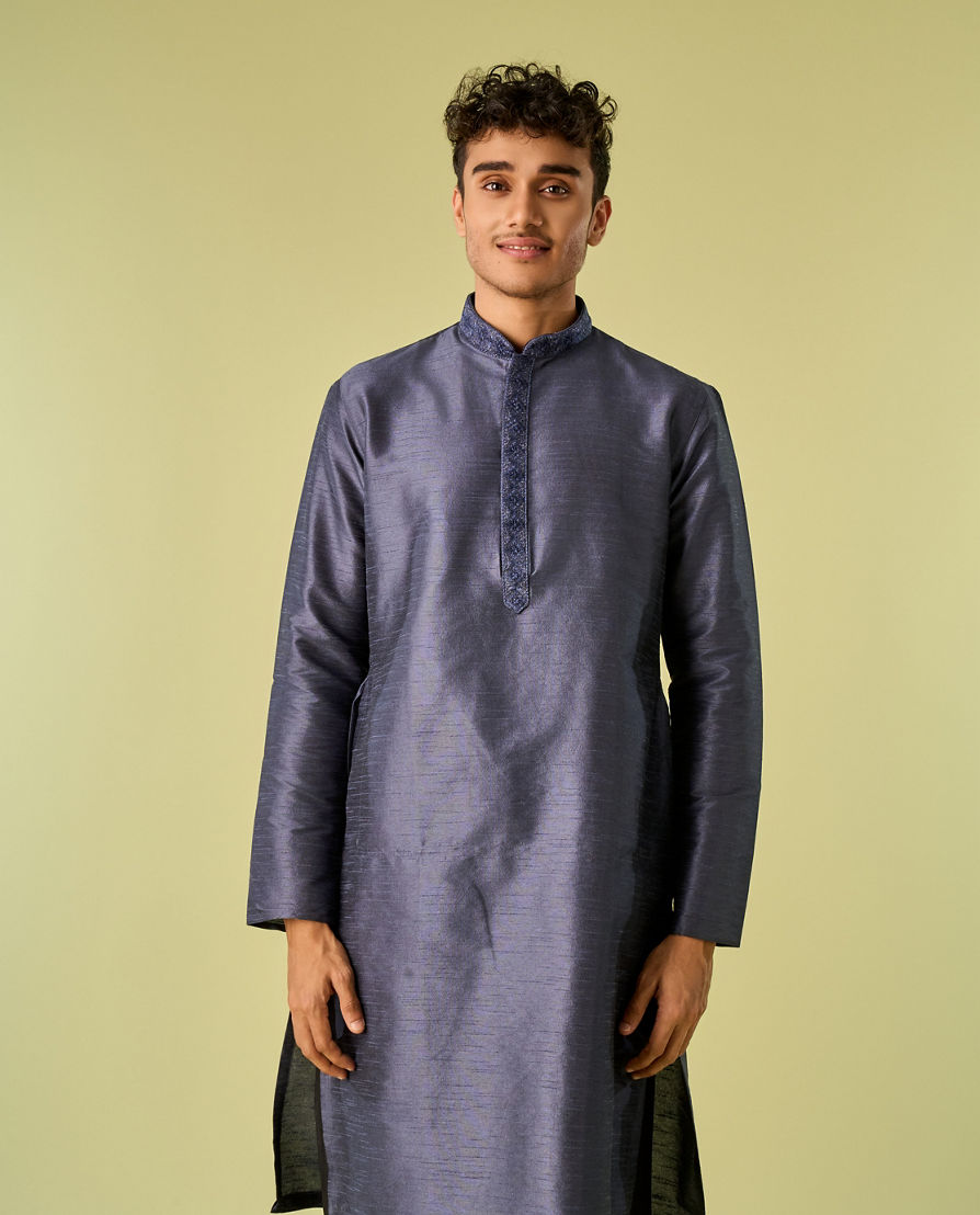 Diwas Men Elegant Dark Blue Kurta Pajama