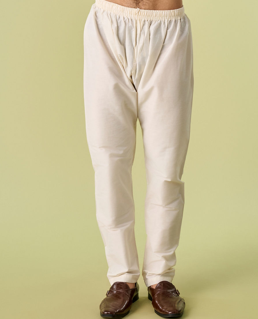 Diwas Men Elegant Light Grey Kurta Pajama