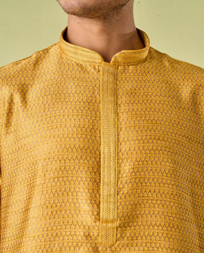 Diwas Men Sun Soaked Mustard Kurta Pajama