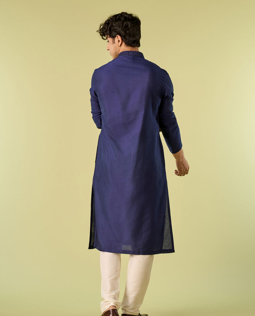Diwas Men Vibrant Blue Elegance Kurta Pajama