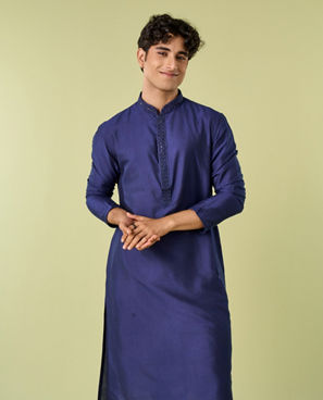 Diwas Men Vibrant Blue Elegance Kurta Pajama