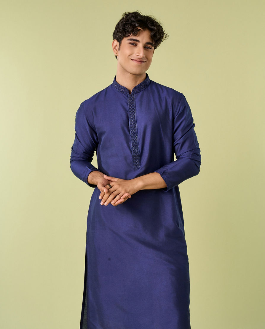 Diwas Men Vibrant Blue Elegance Kurta Pajama