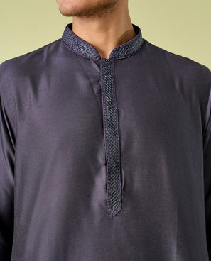 Diwas Men Dark Grey Elegance Kurta Pajama