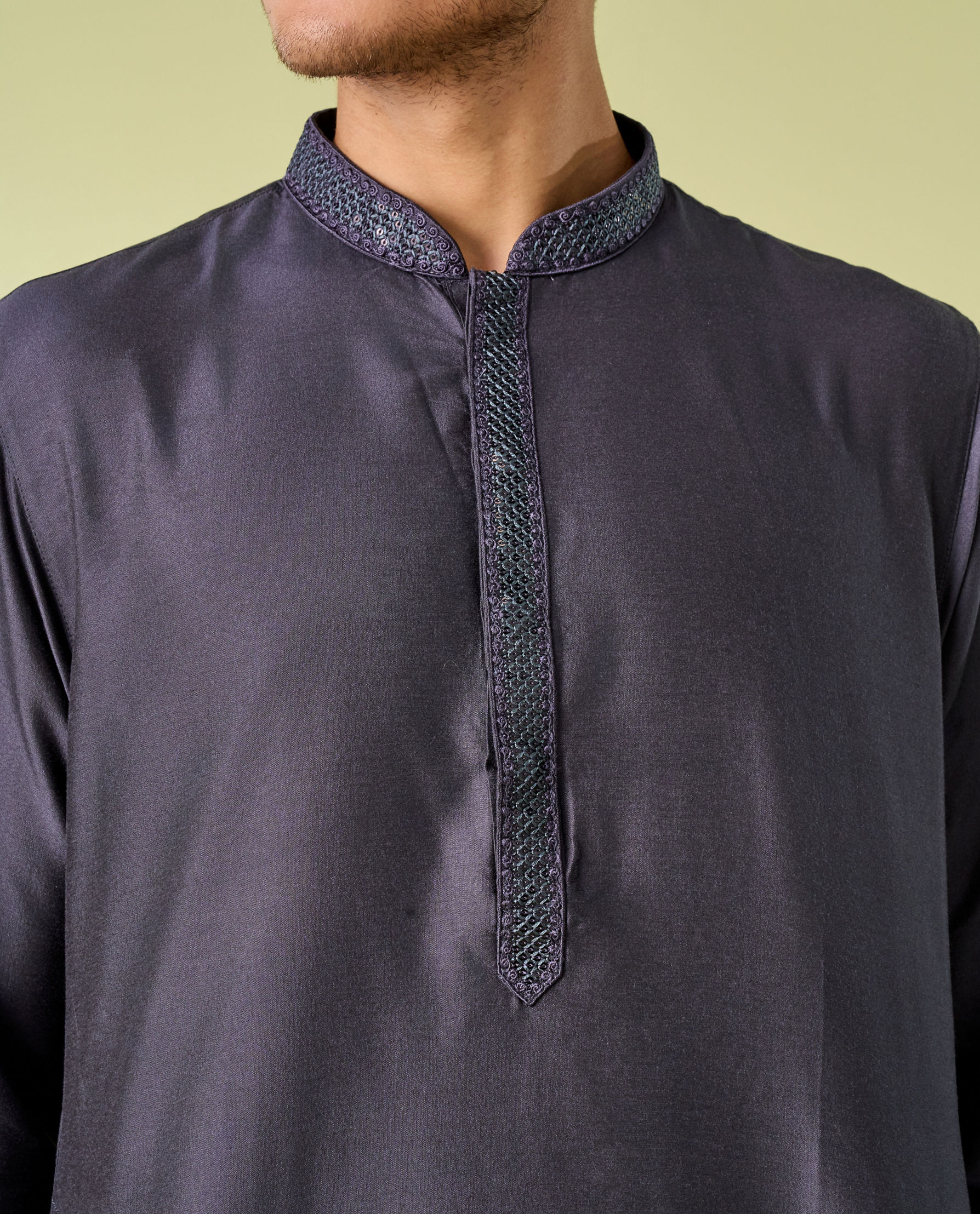 Diwas Men Dark Grey Elegance Kurta Pajama