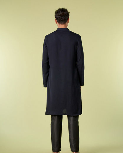 Diwas Men Dark Blue Elegance Kurta Pajama