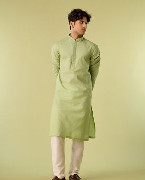 Diwas Men Emerald Delight Cotton Kurta Pajama