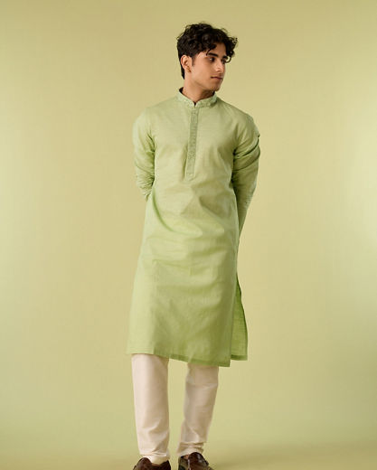 Diwas Men Emerald Delight Cotton Kurta Pajama