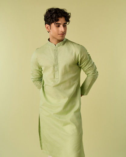 Diwas Men Emerald Delight Cotton Kurta Pajama