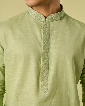 Diwas Men Emerald Delight Cotton Kurta Pajama
