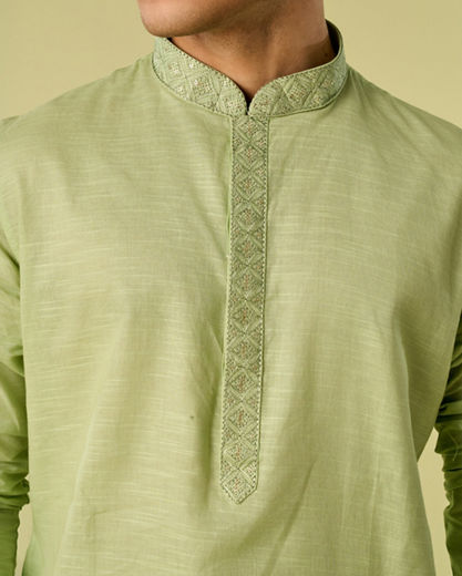 Diwas Men Emerald Delight Cotton Kurta Pajama