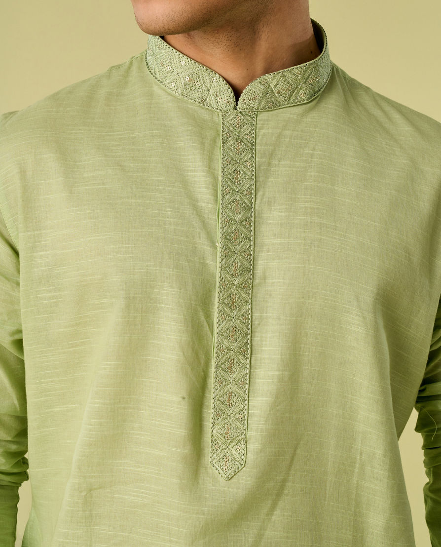 Diwas Men Emerald Delight Cotton Kurta Pajama